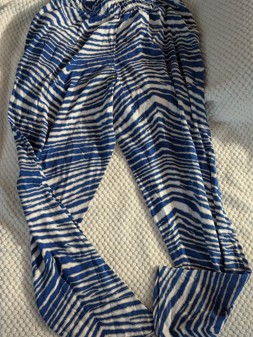 Zubaz Pants Lounge Men's Detroit Lions Honolulu Blue Side Pockets Small Nfl Nwot